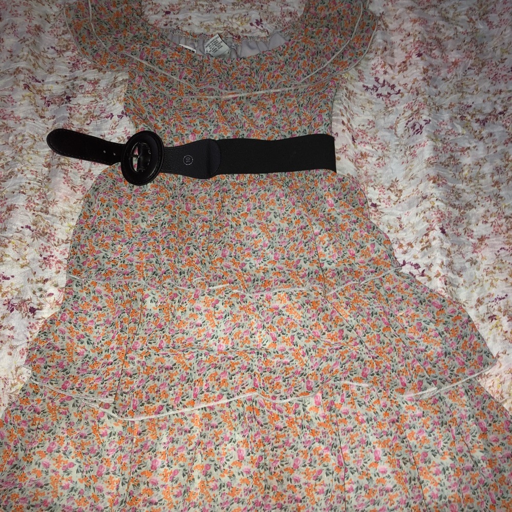 Floral Dress with Belt